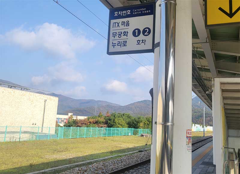 서경주역에서 보이는 금장초등학교