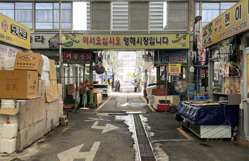 영해만세시장 거닐며