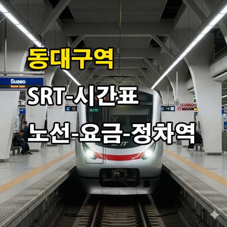 동대구역-SRT-시간표-정차역-노선도-첫기차-마지막기차-요금표