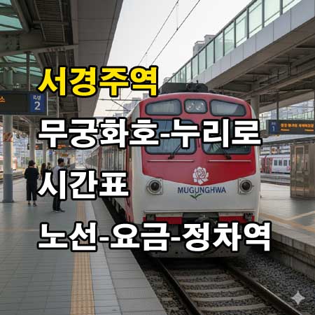 서경주역-무궁화호-누리로-시간표-정차역-노선도-첫기차-마지막기차-요금표
