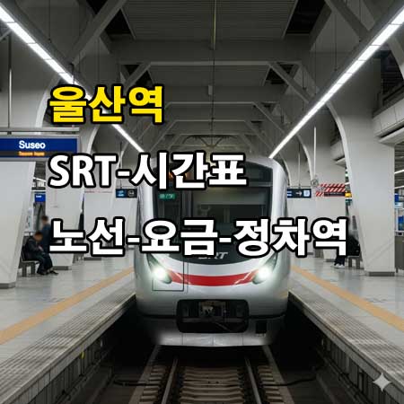 울산역-SRT-시간표-정차역-노선도-첫기차-마지막기차-요금표