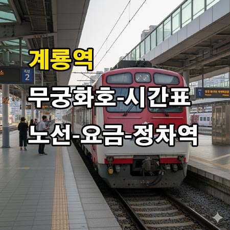 계룡역-무궁화호-시간표-정차역-노선도-첫기차-마지막기차-요금표