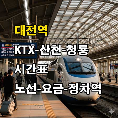 대전역-KTX-KTX-산천-청룡-시간표-정차역-노선도-첫기차-마지막기차-요금표