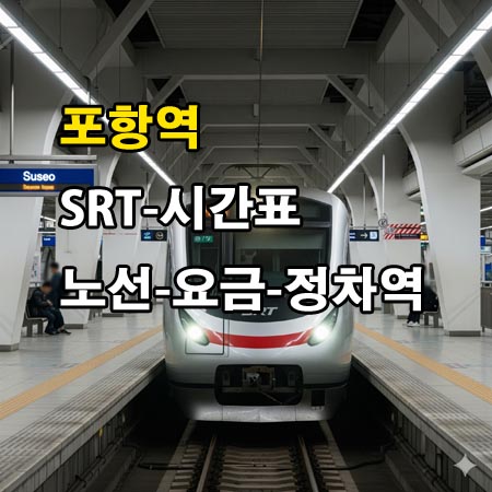 포항역-SRT-시간표-정차역-노선도-첫기차-마지막기차-요금표
