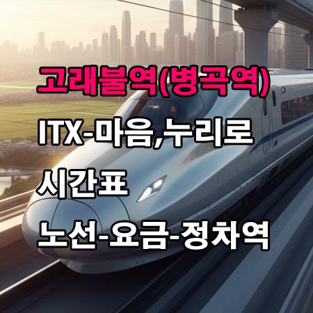 고래불역(병곡역)-ITX-마음-누리로-시간표-정차역-노선도-첫기차-마지막기차-요금표