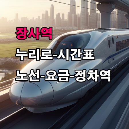 장사역-누리로-시간표-정차역-노선도-첫기차-마지막기차-요금표