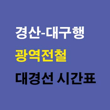 경산역-대구역-대경선-광역전철-시간표-정차역-노선도-첫기차-마지막기차-요금표