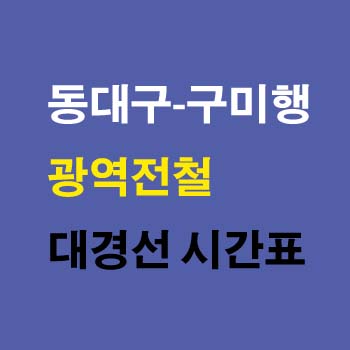 동대구역-구미역-대경선-광역전철-시간표-정차역-노선도-첫기차-마지막기차-요금표