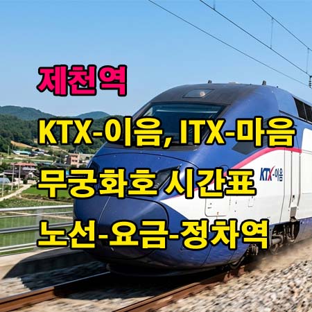 제천역-기차-KTX-이음-ITX-마음-무궁화호-시간표-정차역-노선도-첫기차-마지막기차-요금표